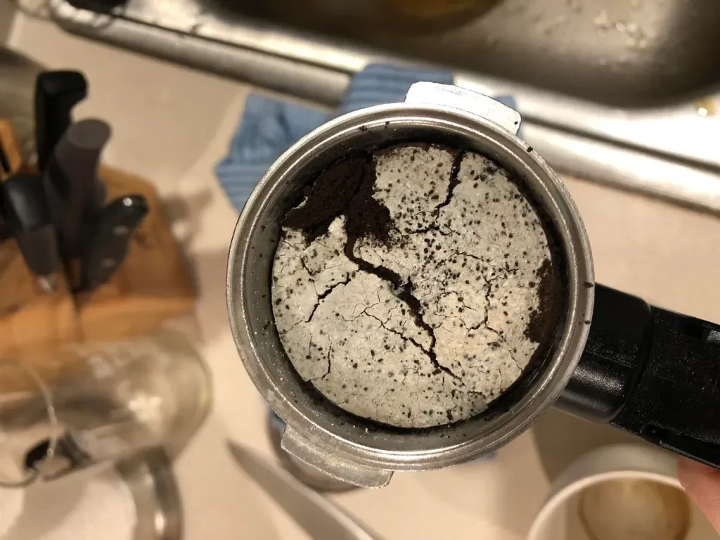Kalk in einer Kaffeemaschine